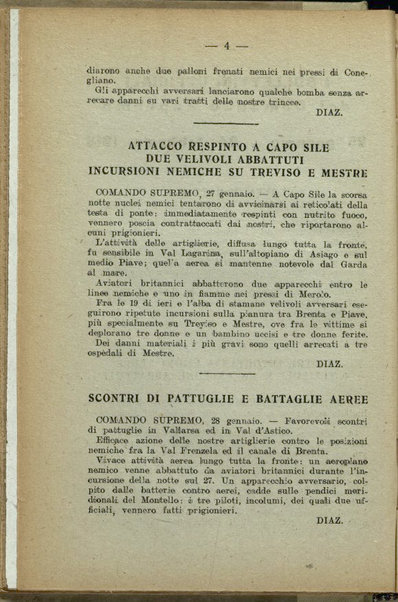 Il diario della nostra guerra : bollettini ufficiali dell'esercito e della marina